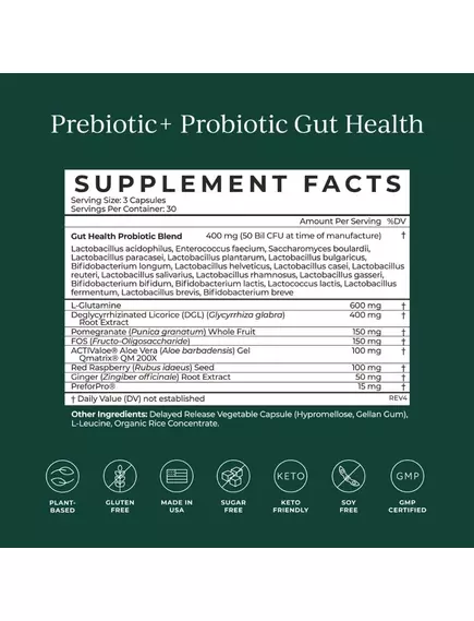 Cymbiotika Probiotic / Пробиотики 19 штаммов + пребиотики 90 капсул, фото 3 в магазине биодобавок nutrido.shop