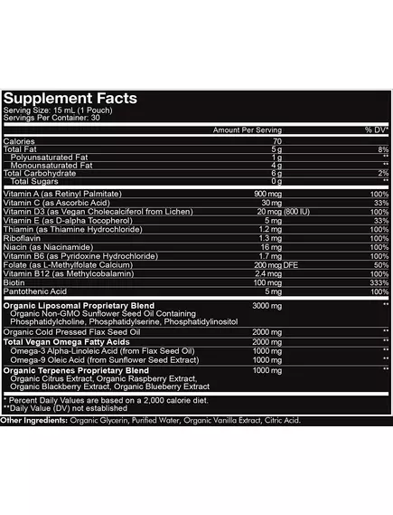 CODEAGE MEN'S DAILY MULTIVITAMIN LIPOSOMAL / ЩОДЕННІ МУЛЬТИВІТАМІНИ ДЛЯ ЧОЛОВІКІВ ЛІПОСОМАЛЬНІ 30 САШЕ, фото 2 від магазину біодобавок nutrido.shop