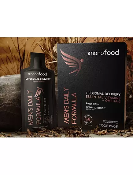 CODEAGE MEN'S DAILY MULTIVITAMIN LIPOSOMAL / ЩОДЕННІ МУЛЬТИВІТАМІНИ ДЛЯ ЧОЛОВІКІВ ЛІПОСОМАЛЬНІ 30 САШЕ, фото 5 від магазину біодобавок nutrido.shop
