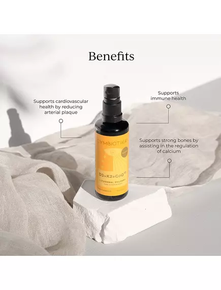 Cymbiotika Vitamin D3 + K2 + CoQ10 / Витамин Д3 + K2 + Ку10 в липосомальной форме 60 мл, фото 2 в магазине биодобавок nutrido.shop