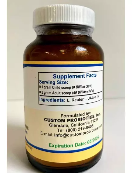 Custom probiotics L.Reuteri Probiotic Powder / Пробиотический порошок Л Реутери 50 грамм, фото 3 купить в магазине биодобавок nutrido.shop Custom probiotics L.Reuteri Probiotic Powder / Пробиотический порошок Л Реутери 50 грамм, фото 3 в магазине биодобавок nutrido.shop