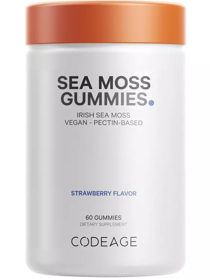 CodeAge Sea Moss Gummies / Ірландський морський мох 60 жувальних цукерок в магазине биодобавок nutrido.shop