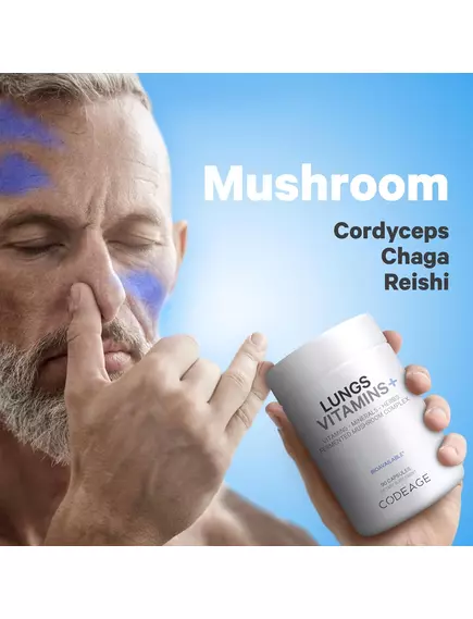 CodeAge Lungs Vitamins / Витамины для поддержки легких 90 капсул, фото 8 в магазине биодобавок nutrido.shop