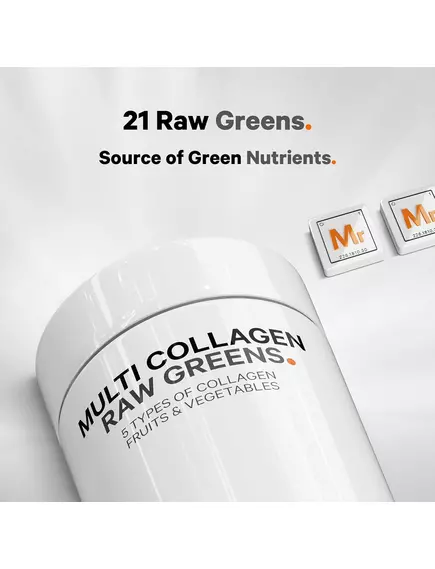 CodeAge Multi Collagen Raw Greens / Пять типов коллагена + 21 органический фрукт и овощ 180 капсул, фото 4 в магазине биодобавок nutrido.shop
