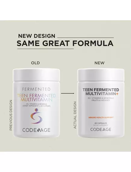 CodeAge Teen Fermented Multivitamin / Мультивитамины для подростков 12-18 лет 60 капсул, фото 2 купить в магазине биодобавок nutrido.shop CodeAge Teen Fermented Multivitamin / Мультивитамины для подростков 12-18 лет 60 капсул, фото 2 в магазине биодобавок nutrido.shop