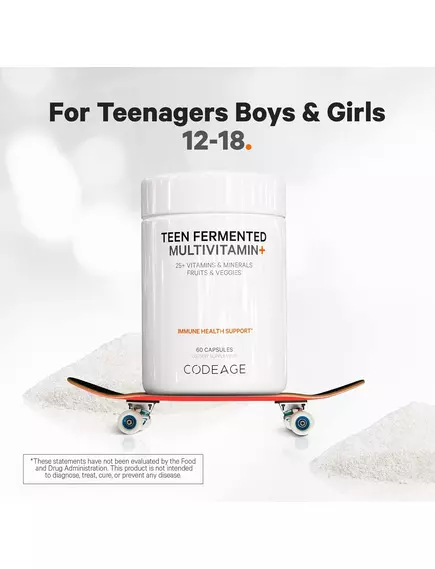 CodeAge Teen Fermented Multivitamin / Мультивитамины для подростков 12-18 лет 60 капсул, фото 6 купить в магазине биодобавок nutrido.shop CodeAge Teen Fermented Multivitamin / Мультивитамины для подростков 12-18 лет 60 капсул, фото 6 в магазине биодобавок nutrido.shop