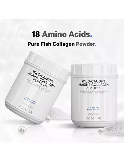 CodeAge Wild Caught Marine Collagen Peptides / Морской коллаген пептиды 450 г, фото 5 в магазине биодобавок nutrido.shop
