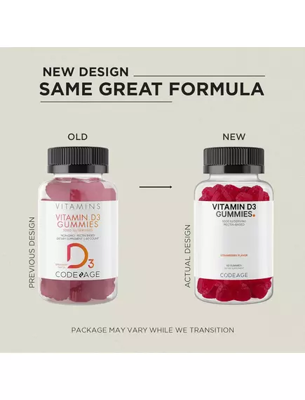 CodeAge Vitamin D3 Gummies / Витамин Д3 2500 МЕ жевательный 60 шт, фото 2 в магазине биодобавок nutrido.shop
