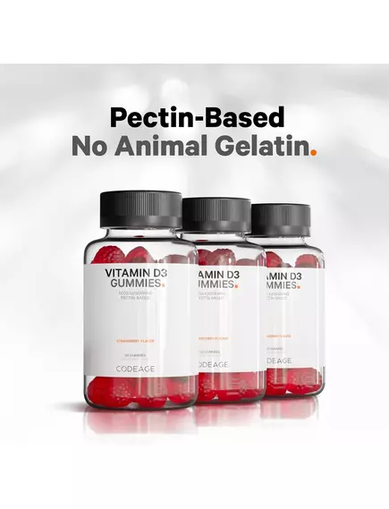 CodeAge Vitamin D3 Gummies / Витамин Д3 2500 МЕ жевательный 60 шт, фото 6 в магазине биодобавок nutrido.shop