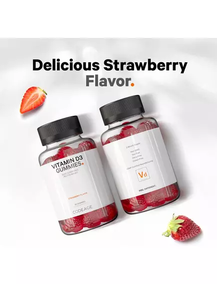 CodeAge Vitamin D3 Gummies / Витамин Д3 2500 МЕ жевательный 60 шт, фото 7 в магазине биодобавок nutrido.shop