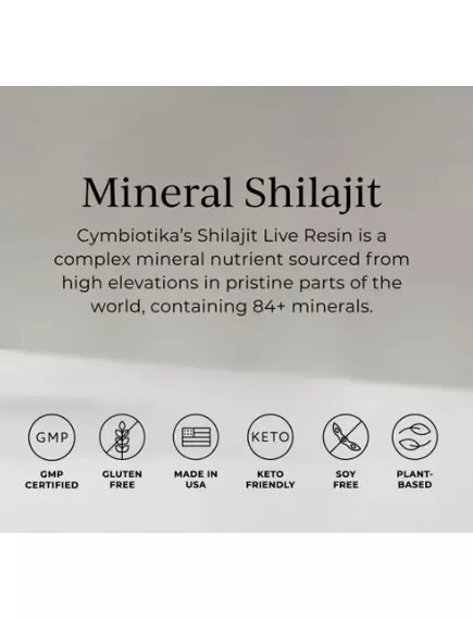 Cymbiotika Mineral Shilajit / Минеральное мумие - фульвовая кислота и минералы 15 г, фото 6 в магазине биодобавок nutrido.shop