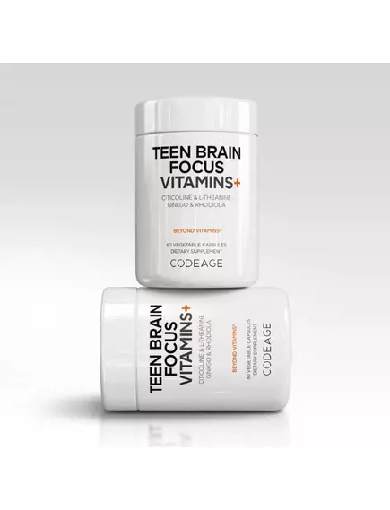 CodeAge Teen Brain Focus Vitamins+ / Вітаміни для фокусу та когнітивної підтримки підлітків 60 капсул, фото 4 від магазину біодобавок nutrido.shop