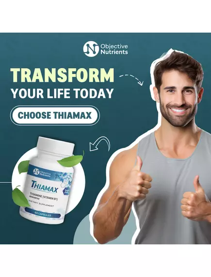 Objective Nutrients Thiamax / Тіамакс біодоступний вітамін Б1 60 капсул, фото 8 в магазине биодобавок nutrido.shop