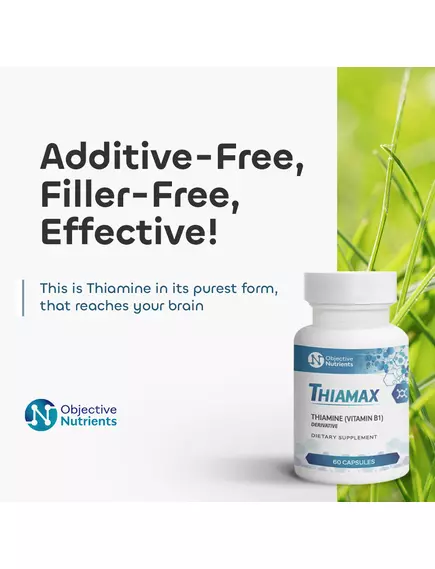 Objective Nutrients Thiamax / Тіамакс біодоступний вітамін Б1 60 капсул, фото 10 в магазине биодобавок nutrido.shop