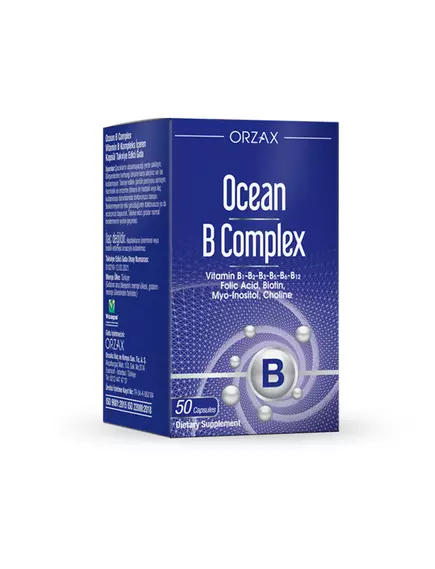 Orzax B Complex / Комплекс вітамінів групи Б 50 капсул від магазину біодобавок nutrido.shop