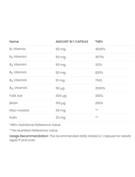 Ocean B Complex / Комплекс вітамінів групи Б 50 капсул, фото 2 в магазине биодобавок nutrido.shop