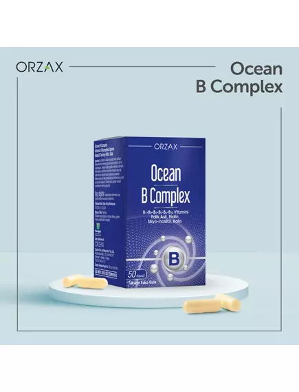 Ocean B Complex / Комплекс вітамінів групи Б 50 капсул, фото 4 в магазине биодобавок nutrido.shop