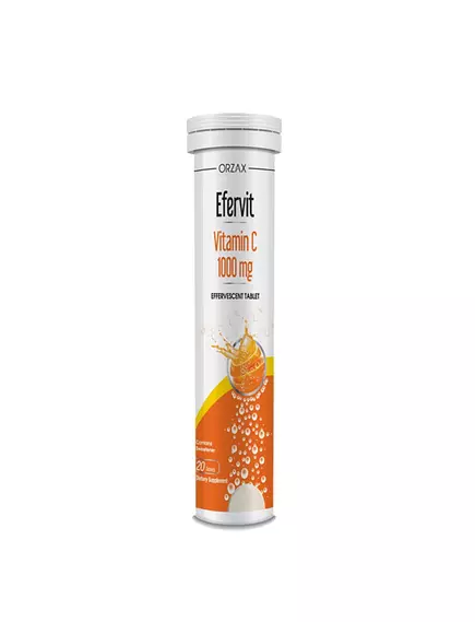 Orzax Efervit Vitamin C / Вітамін C 1000 мг 20 шипучих таблеток від магазину біодобавок nutrido.shop