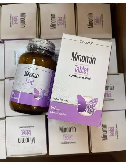 Orzax Minomin / Рослинні екстракти, вітаміни та мінерали для жіночого здоров'я 60 таблеток, фото 4 в магазине биодобавок nutrido.shop