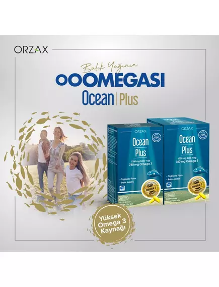 Orzax Ocean Plus / Омега 3 риб'ячий жир із ЕПК і ДГК 780 мг 50 капсул, фото 7 від магазину біодобавок nutrido.shop