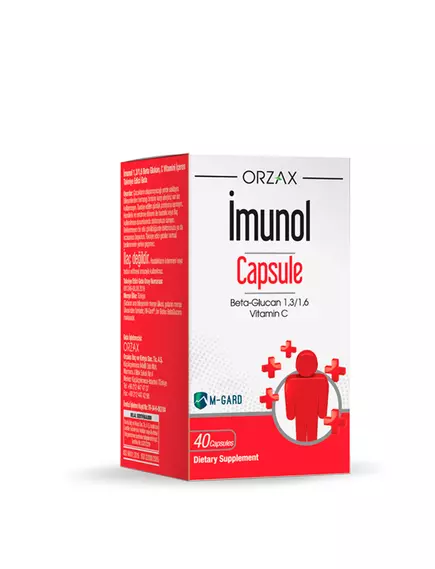 Orzax Imunol / Підтримка імунної системи з бета-глюканом 40 капсул від магазину біодобавок nutrido.shop