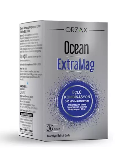 Orzax ExtraMag / Магній цитрат малат бісгліцинат 200 мг 30 таблеток від магазину біодобавок nutrido.shop