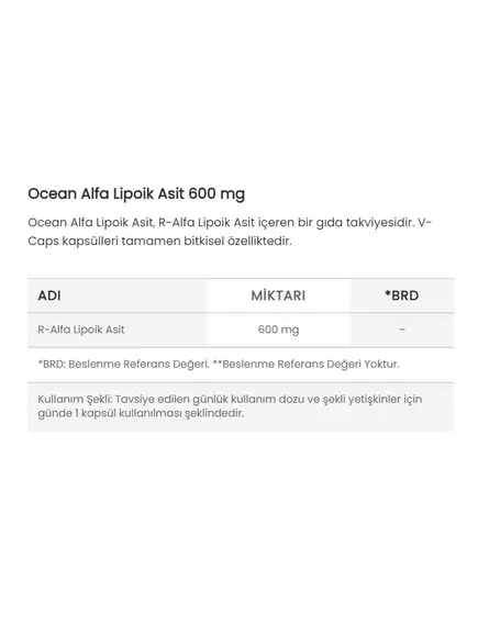 Orzax Alpha Lipoic Acid / R-альфа-ліпоєва кислота 600 мг 30 капсул, фото 2 в магазине биодобавок nutrido.shop