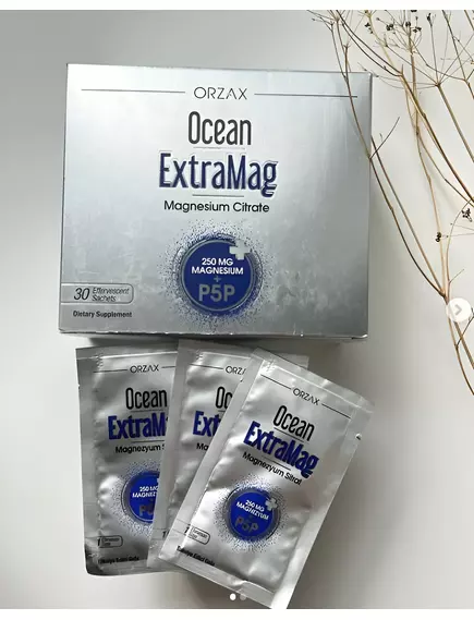Orzax Magnesium ExtraMag / ЕкстраМаг магній цитрат 250 мг і вітамін Б6 30 саше, фото 5 в магазине биодобавок nutrido.shop