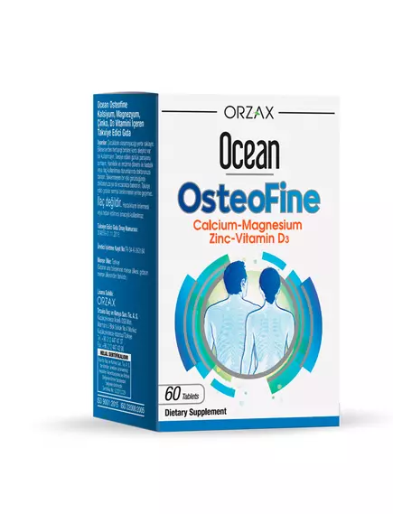 Orzax OsteoFine / Кальцій-магній для підтримки кісток, нігтів і зубів 60 таблеток від магазину біодобавок nutrido.shop