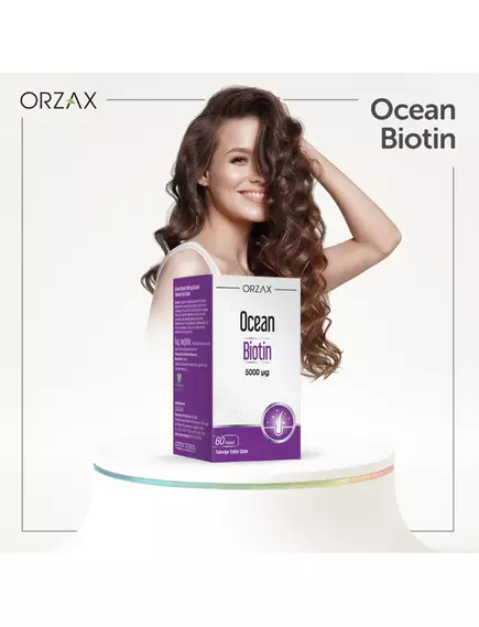 Ocean Biotin / Біотин вітамін Б7 5000 мкг 60 капсул, фото 4 в магазине биодобавок nutrido.shop