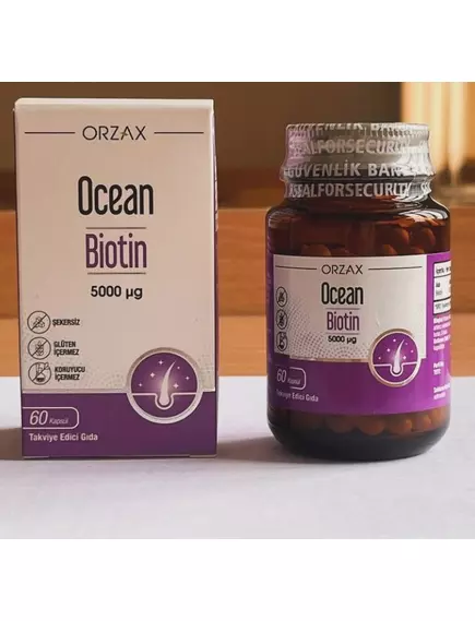 Ocean Biotin / Біотин вітамін Б7 5000 мкг 60 капсул, фото 5 в магазине биодобавок nutrido.shop