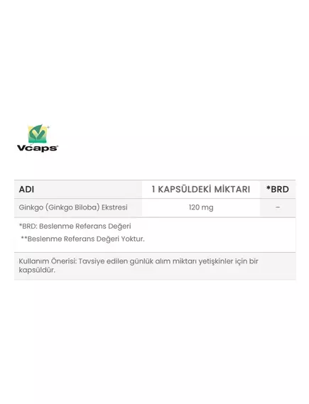 Orzax Ginkgo Biloba / Гінкго Білоба підтримка здоров'я мозку та когнітивних функцій 30 капсул, фото 2 в магазине биодобавок nutrido.shop