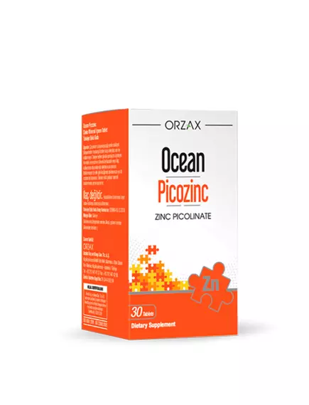 Orzax Picozinc / Цинк піколінат 15 мг 30 таблеток від магазину біодобавок nutrido.shop