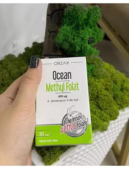 Orzax Methyl Folat / Метилфолат 5-MTHF Вітамін Б9 400 мкг 30 таблеток, фото 4 в магазине биодобавок nutrido.shop