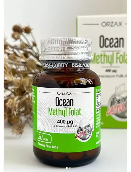 Orzax Methyl Folat / Метилфолат 5-MTHF Вітамін Б9 400 мкг 30 таблеток, фото 5 в магазине биодобавок nutrido.shop
