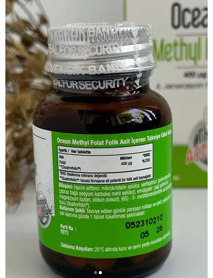 Orzax Methyl Folat / Метилфолат 5-MTHF Вітамін Б9 400 мкг 30 таблеток, фото 6 в магазине биодобавок nutrido.shop