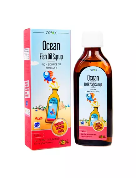 Ocean Omega 3 tutti frutti sirop / Омега-3 сироп з ароматом тутті фрутті 150 мл, фото 3 в магазине биодобавок nutrido.shop
