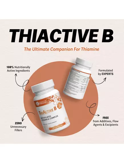 Objective Nutrients Thiavite B / Тіавіт повний спектр вітамінів групи Б 60 капсул, фото 3 в магазине биодобавок nutrido.shop