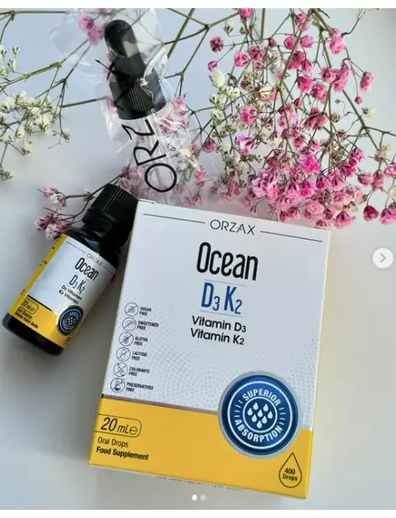 Orzax Vitamin D3K2 / Вітамін Д3К2 1000 МО 20 мл, фото 5 в магазине биодобавок nutrido.shop