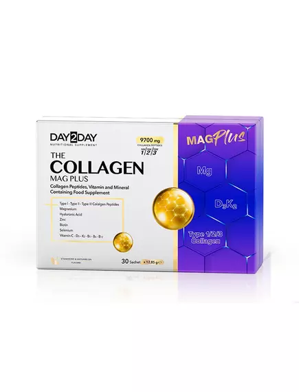 Orzax The Collagen Mag Plus / Пептиди колагену 1, 2 і 3 типу з магнієм 30 саше від магазину біодобавок nutrido.shop
