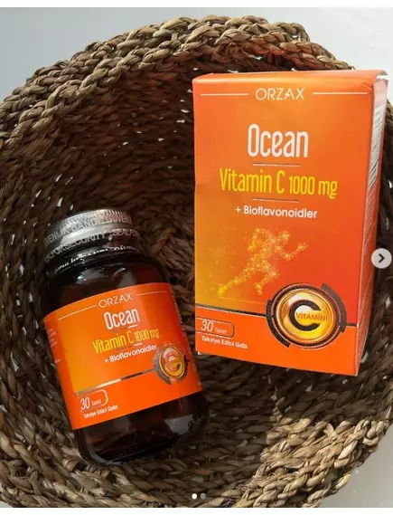 Orzax Vitamin C / Вітамін C 1000 мг + цитрусові біофлавоноїди 30 таблеток, фото 3 від магазину біодобавок nutrido.shop