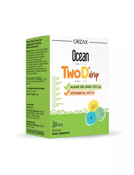 Orzax TwoD drop / Вітамін Д3 + ДГК/EПA 30 мл від магазину біодобавок nutrido.shop