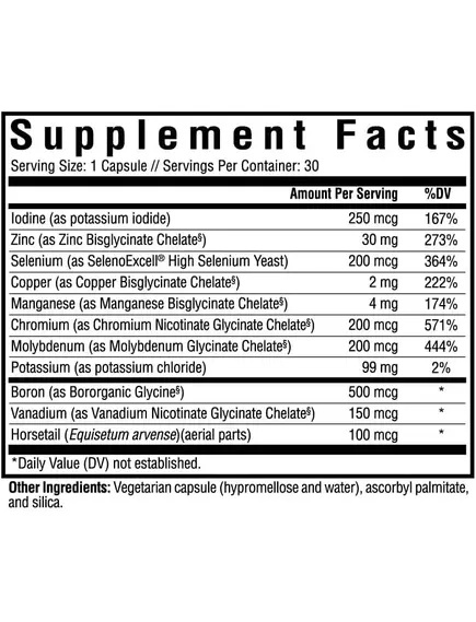 Seeking Health Trace Minerals Complex / Комплекс микроэлементов без железа 30 капсул, фото 2 в магазине биодобавок nutrido.shop