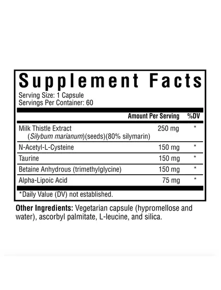 Seeking Health Liver Nutrients / Питательные вещества для печени 60 капсул, фото 2 в магазине биодобавок nutrido.shop