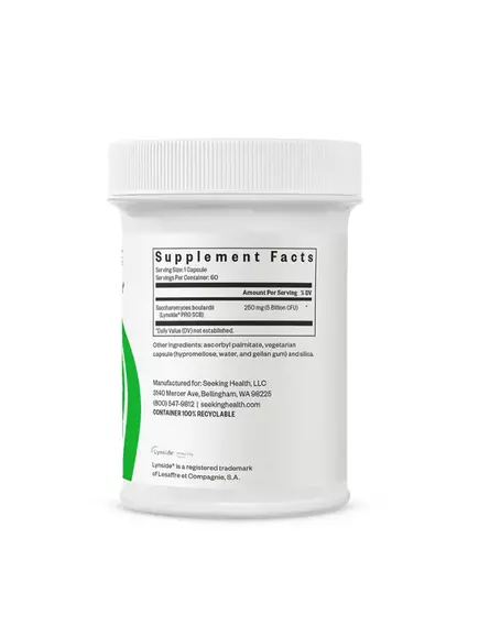 SEEKING HEALTH SACCHAROMYCES BOULARDII / САХАРОМІЦЕТИ БУЛАРДІ 60 КАПСУЛ, фото 4 від магазину біодобавок nutrido.shop