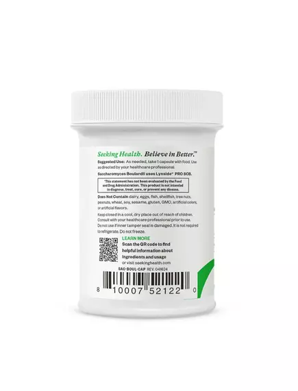 SEEKING HEALTH SACCHAROMYCES BOULARDII / САХАРОМІЦЕТИ БУЛАРДІ 60 КАПСУЛ, фото 5 від магазину біодобавок nutrido.shop
