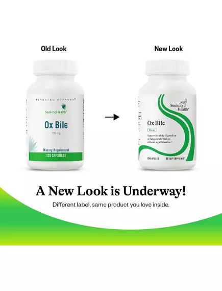 Seeking Health Ox Bile / Бычья желчь 125 мг 120 капсул, фото 2 в магазине биодобавок nutrido.shop