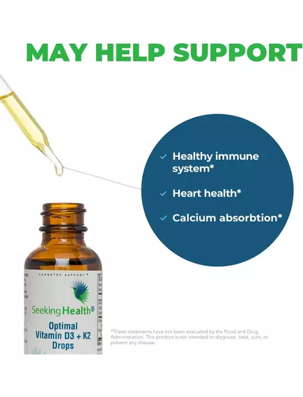 SEEKING HEALTH VITAMIN D3+K2 DROPS / ВІТАМІН Д3+К2 РІДКИЙ 30 МЛ, фото 4 від магазину біодобавок nutrido.shop