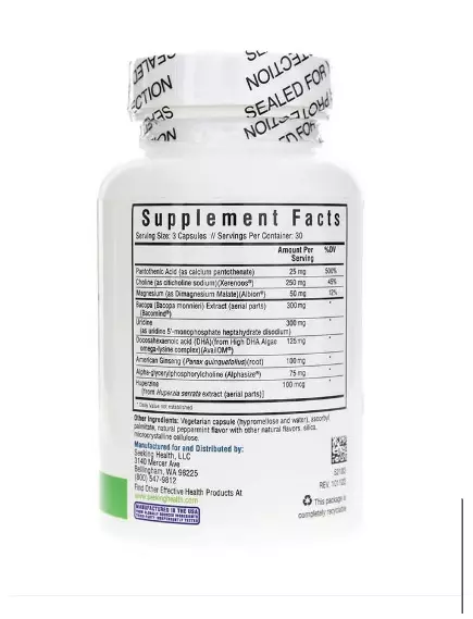 Seeking Health Optimal Focus / Оптимальный фокус - ясность ума, внимание, обучение и память 90 капс., фото 2 в магазине биодобавок nutrido.shop