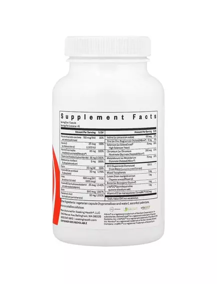 Seeking Health Multivitamin One MF / Мультивитамины без метилов ОДИН РАЗ В ДЕНЬ 45 капсул, фото 4 в магазине биодобавок nutrido.shop